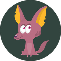 Cute cartoon  funny dog. Vector illustration