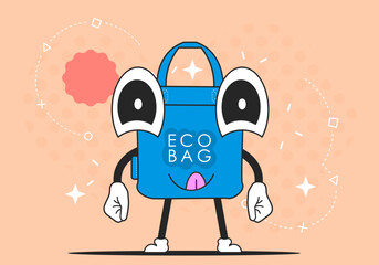 Concept on the theme of ECO. traditional cartoon. Vector illustration.