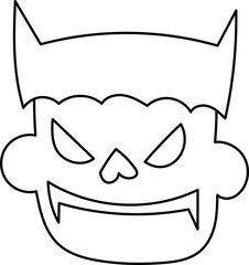Halloween doodle simple line illustration