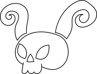 Halloween doodle simple line illustration