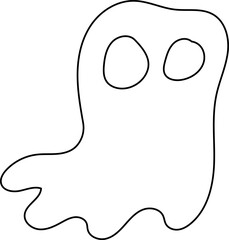 Halloween doodle simple line illustration