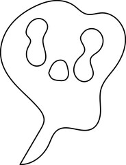 Obraz premium Halloween doodle simple line illustration