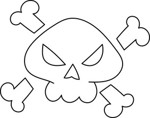 Halloween doodle simple line illustration