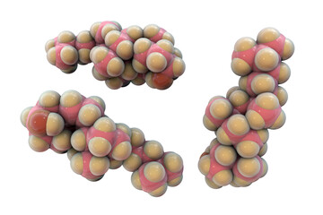 Molecule of cholesterol, 3D illustration