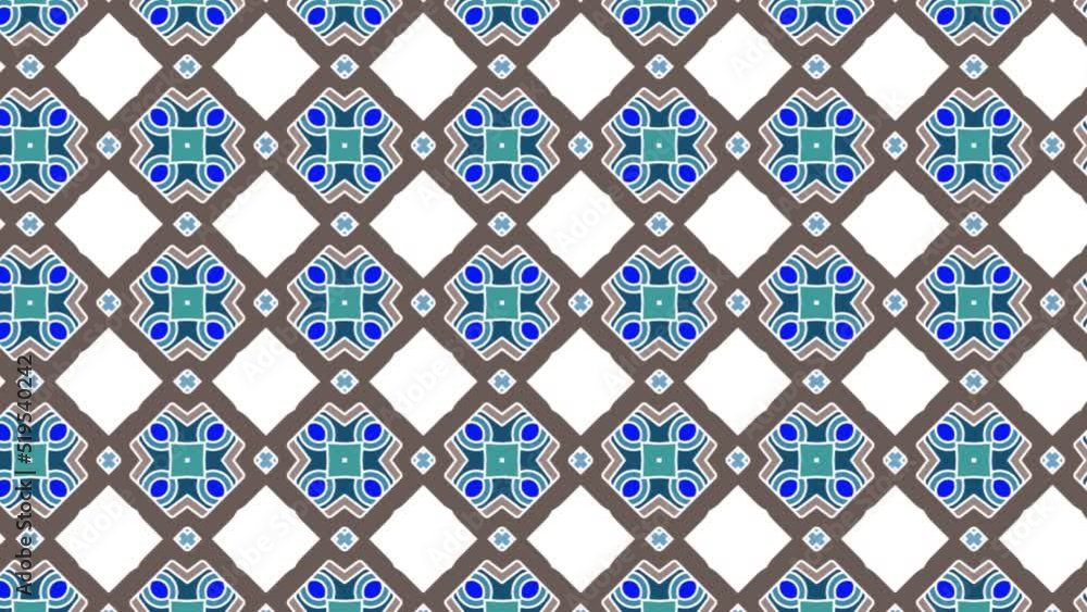 Poster an illustration of a seamless tile pattern isolated on a white background animation scrolling right 