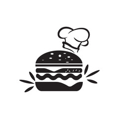 Burger logo vector icon illustration