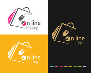 online shop logo with modern concept_ royalty-free images, graphics, vectors
