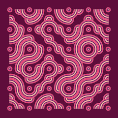 Color truchet tiling connections illustration