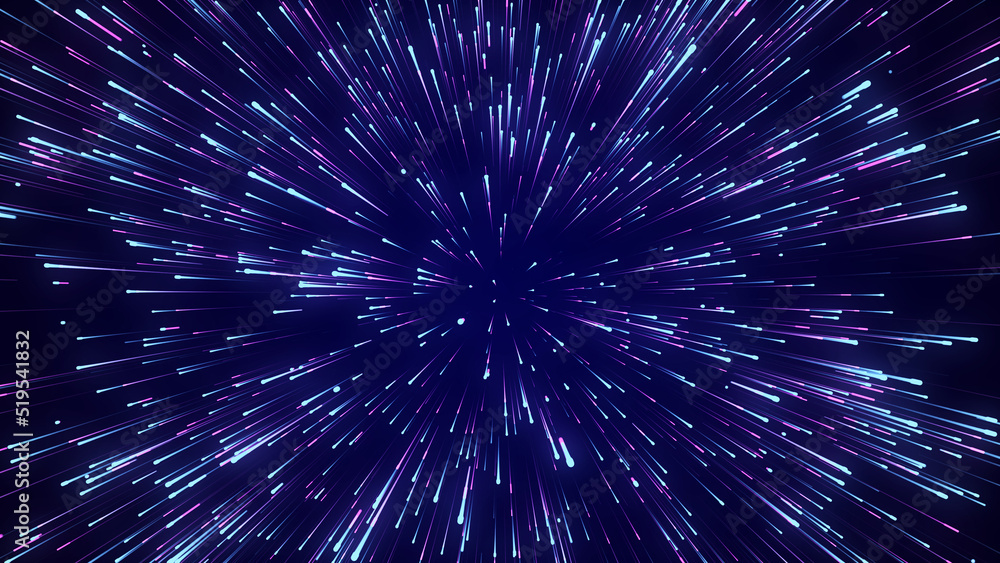 Poster abstract circular light speed background. dynamic lines. futuristic explosion of light. colored rays