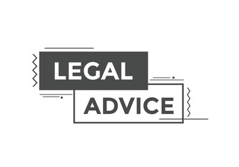 Legal advice Colorful label sign template. Legal advice symbol web banner
