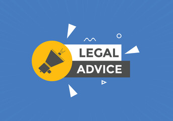 Legal advice Colorful label sign template. Legal advice symbol web banner
