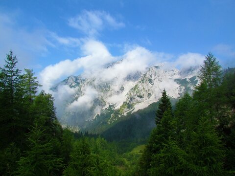 View of Stol mountain in Karavanke mountains, Gorenjska, Slovenia