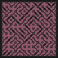 Color truchet tiling connections illustration