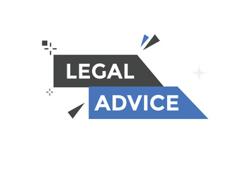 Legal advice news button. Legal advice speech bubble
