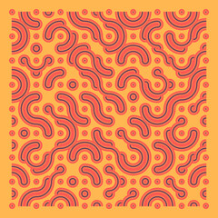 Color truchet tiling connections illustration