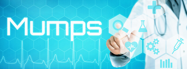 Arzt mit futuristischem Interface - Mumps