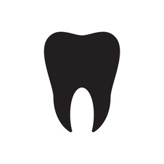 Tooth icon isolated on white background. Tooth vector illustration. Dentistry symbol