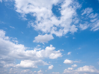 Naklejka na ściany i meble une matière de ciel bleu avec des nuages blanc en été