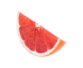 A piece of grapefruit isolated on a white background.