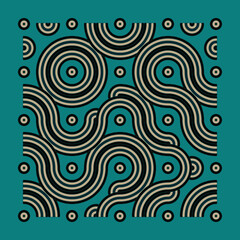 Color truchet tiling connections illustration