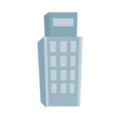 High multistory building semi flat color vector object. City architecture. Full sized item on white. Development simple cartoon style illustration for web graphic design and animation