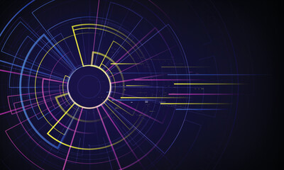 abstract circle sci fi futuristic technology innovation concept background.