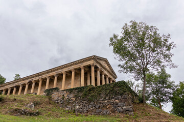 Fototapeta na wymiar hermitage in cantabria in the shape of a parthenon in the town of las fraguas