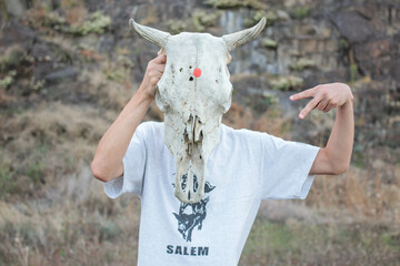 guy with cow skull. rite of occultism