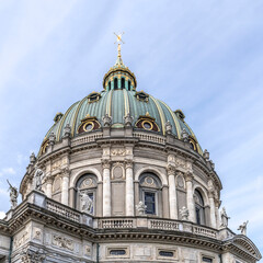 Fototapeta na wymiar Marble church huge dome, Copenhagen