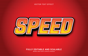 editable text effect, Speed style