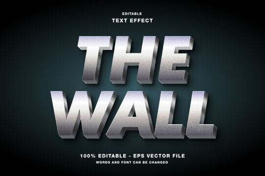The Wall 3d Editable Text Effect