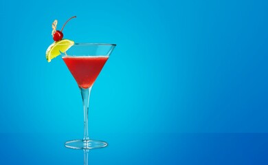 Martini tasty fresh cocktail on the desk