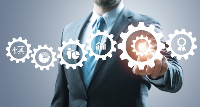 Productivity and production capacity concept.  Industrial management in efficiency and efficient process. Capacity planning and utilization. Operational excellence.