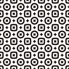 Vector Geometric Abstract Seamless Monochrome Pattern Texture Background