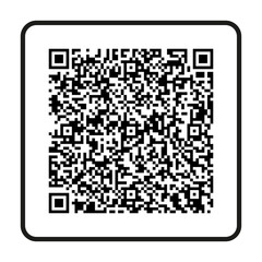 Sample vector QR code for smartphone scanning isolated on white background.