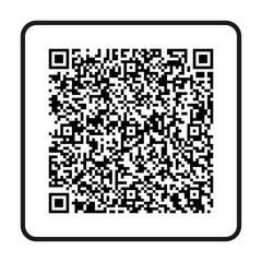 Fototapeta premium Sample vector QR code for smartphone scanning isolated on white background.