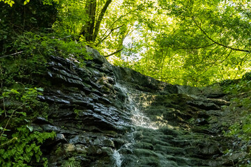 Россия, Краснодарский край, Сочи водопад в горах...