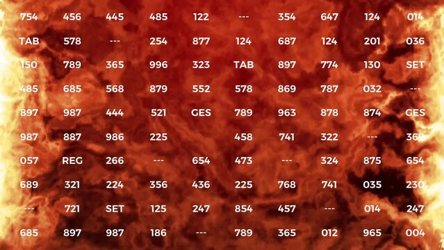 Financial crisis. Infographics data report infographics burning on fire.