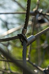 Metal ropes on the playground
