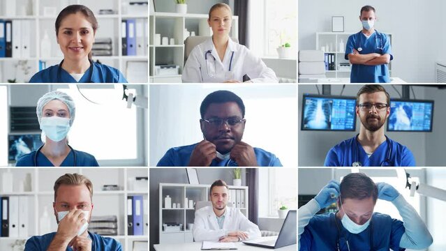 Professional medical doctors working in hospital office, Portrait of young and confident physicians. Medical concept.