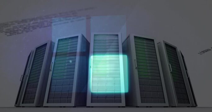 Animation of lights and data over servers