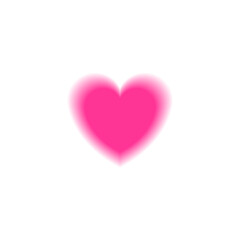 pink heart on a white background
