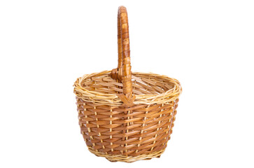 wicker basket isolated