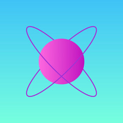 Gradient Texture Planet Space Cosmos Globe Sphere Atom Molecule Astronomy  Bright Abstract Element Label Icon Pattern Background