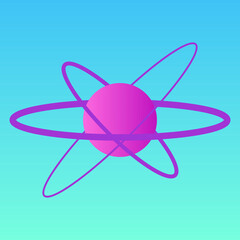 Gradient Texture Planet Space Cosmos Globe Sphere Atom Molecule Astronomy  Bright Abstract Element Label Icon Pattern Background