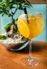 summer lemonade with fresh fruits