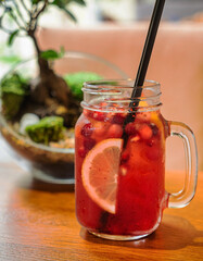 summer lemonade with fresh fruits