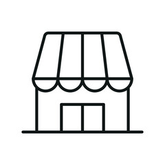 Shop and store icon - editable stroke