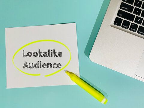 lookalike audience - text on tiffany blue background 