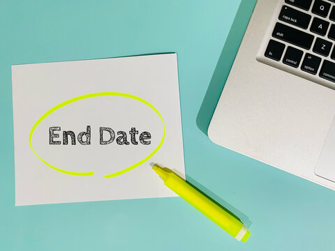 end date - text on tiffany blue background 